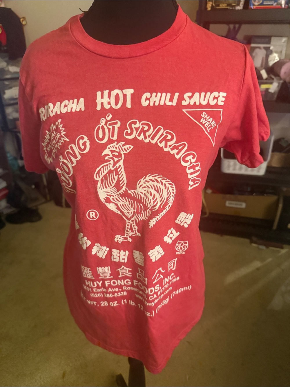 Sriracha Hot Chili Sauce Graphic Tee - Red